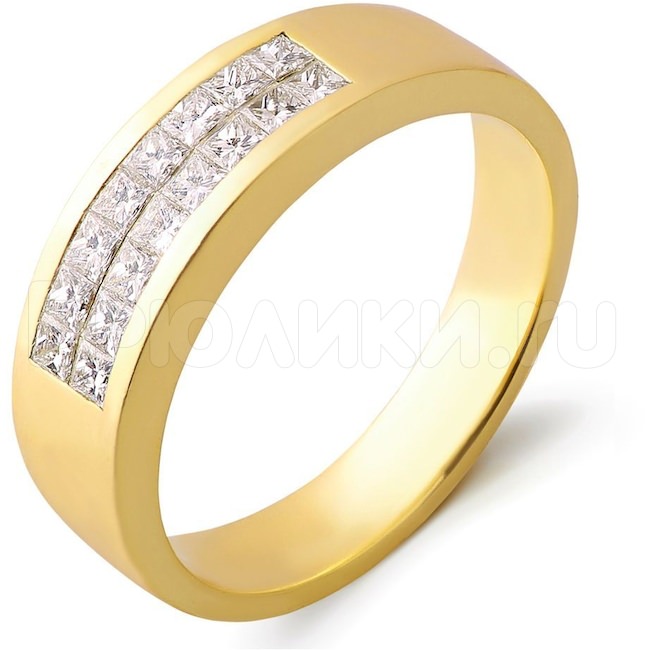 Кольцо из желтого золота с бриллиантами 00527