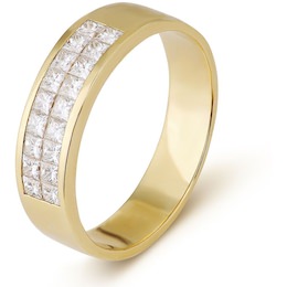 Кольцо из желтого золота с бриллиантами 00586