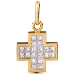 Крест с бриллиантами 00617