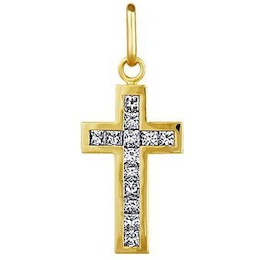 Крест с бриллиантами 00618