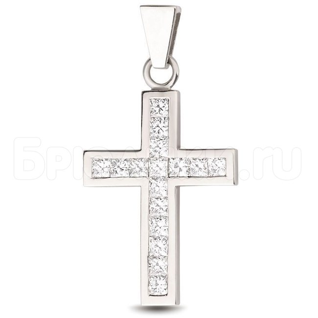 Крест с бриллиантами 00643