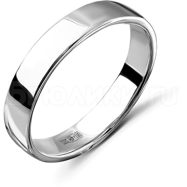 Обручальное кольцо из белого золота 06239