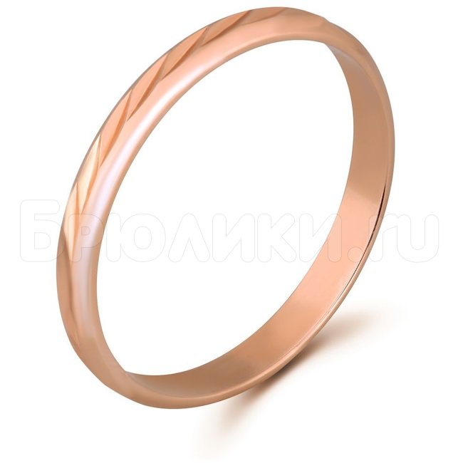 Обручальное кольцо из красного золота 09900