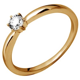 Кольцо с бриллиантом 1-11-0049-101