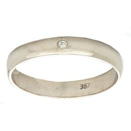 Обручальное кольцо из белого золота с бриллиантом 10310