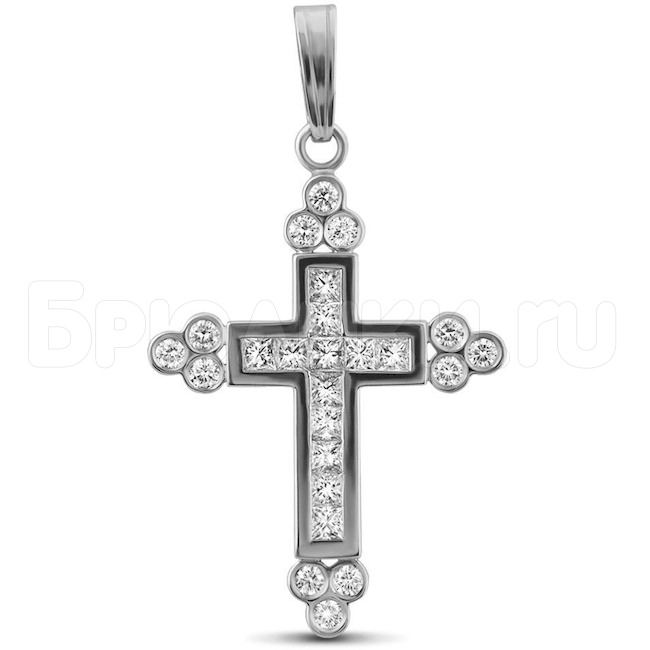 Крест с бриллиантами 10428
