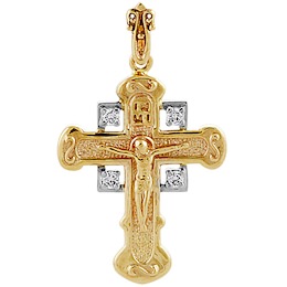 Крест с бриллиантами 10635