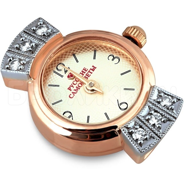 Часы из красного золота с бриллиантами 10943