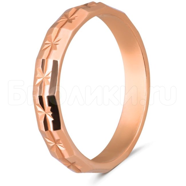 Обручальное кольцо из красного золота 13203