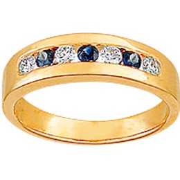 Кольцо с бриллиантами и сапфирами 14612