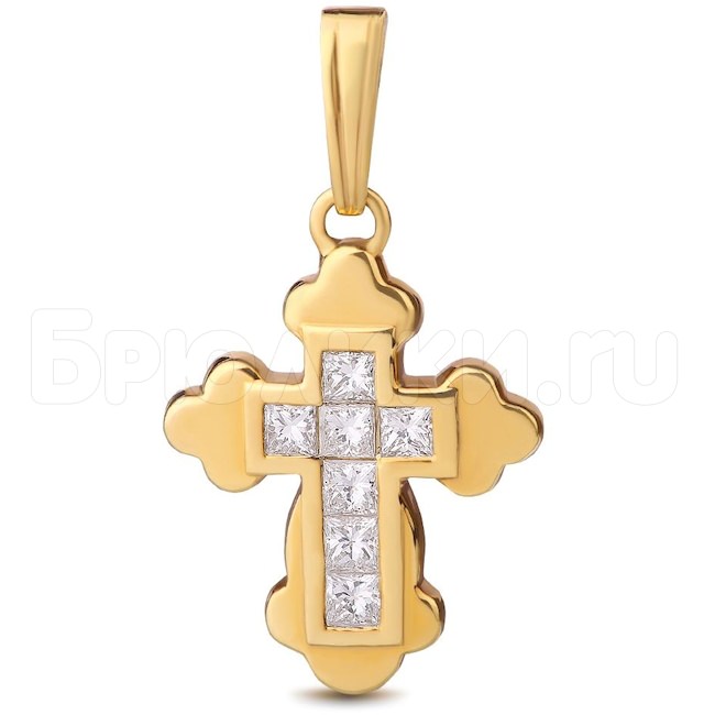 Крест с бриллиантами 14636