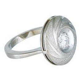 Кольцо из белого золота с бриллиантом 14902