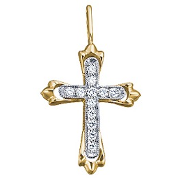 Крест с бриллиантами 15268