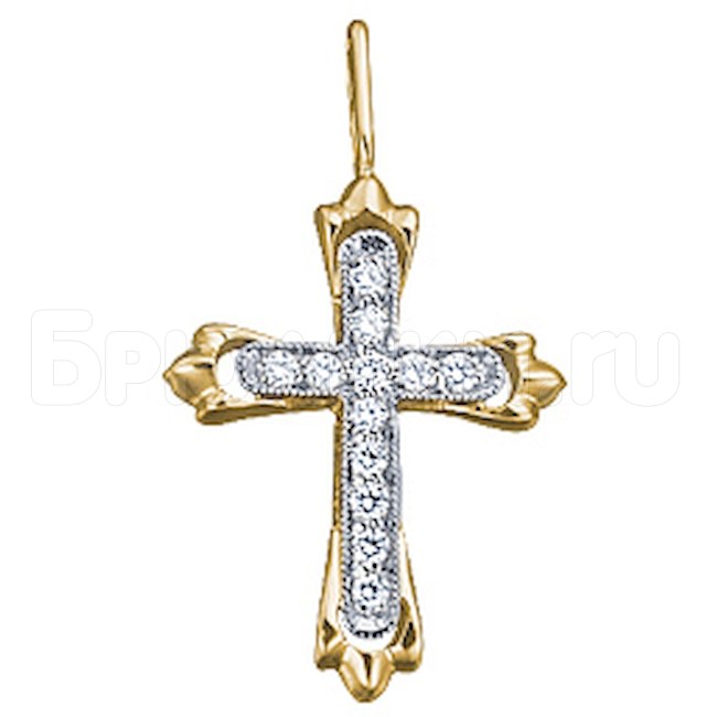 Крест с бриллиантами 15268