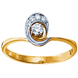 Кольцо с бриллиантами 15295