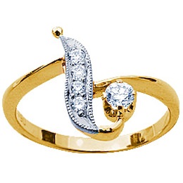 Кольцо с бриллиантами 15569