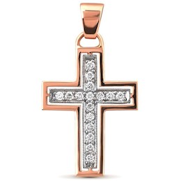 Крест с бриллиантами 17733