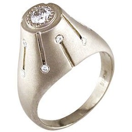 Кольцо из белого золота с бриллиантами 18183