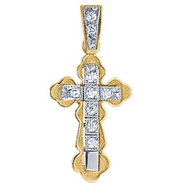 Крест с бриллиантами 18273