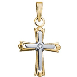 Крест с бриллиантом 18447