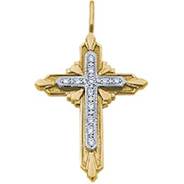 Крест с бриллиантами 18800
