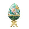 Яйцо-шкатулка «Цветы» из серебра 26691