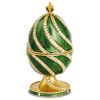 Яйцо-шкатулка «Спирали» из серебра с ювелирным стеклом 26886