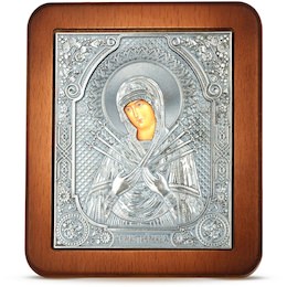 Икона Божией Матери «Семистрельная» из меди 35137