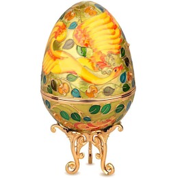 Яйцо-шкатулка «Жар-птица» из меди 35337