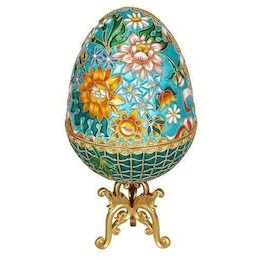 Яйцо-шкатулка «Цветы» из меди 35343