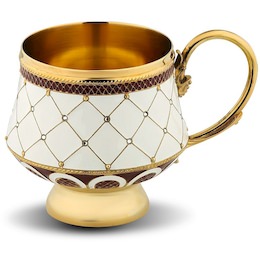 Чашка из латуни с ювелирным стеклом 35477