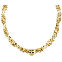 Колье «Антик» из желтого золота с бриллиантами 37515