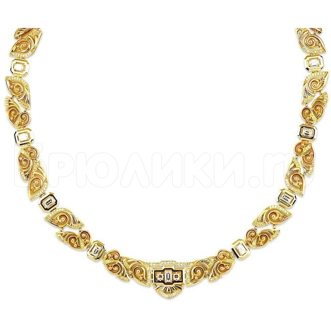 Колье «Антик» из желтого золота с бриллиантами 37515