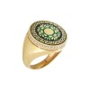 Кольцо «Ампир» из желтого золота с бриллиантами 37805
