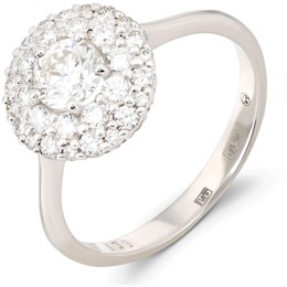 Кольцо из белого золота с бриллиантами 37825