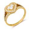 Кольцо из желтого золота с бриллиантами 37882