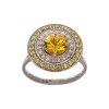 Кольцо из белого золота с бриллиантами и сапфирами 37892