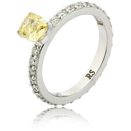 Кольцо из белого золота с бриллиантами 38300