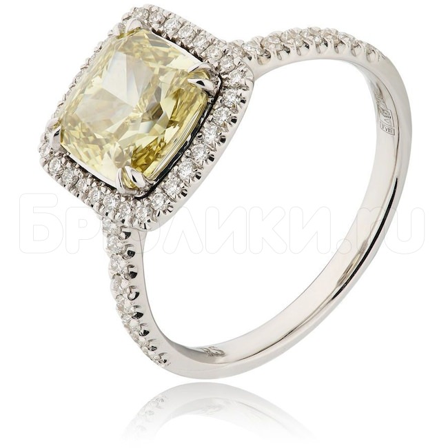 Кольцо из белого золота с бриллиантами 38303