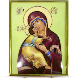 Икона «Владимирская Богоматерь» из серебра 41026