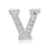 Значок «V» из серебра с фианитами 41661