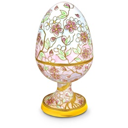 Яйцо-шкатулка «Сакура» из серебра 42139