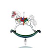 Ёлочная игрушка «Лошадка» из серебра с ювелирным стеклом 42852
