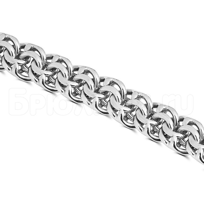 Браслет, плетение «Бисмарк» из серебра 43455