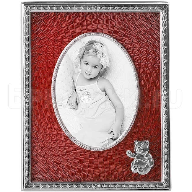 Рамка для фото детская из латуни с ювелирным стеклом 46120