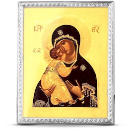 Икона «Феодоровская Богоматерь» из латуни 46127