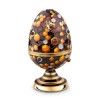 Яйцо-шкатулка «Медовый» из меди с янтарём 46247