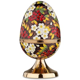 Яйцо-шкатулка «Рябина» из меди 46250