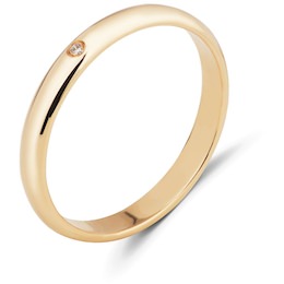 Обручальное кольцо с бриллиантом 53089