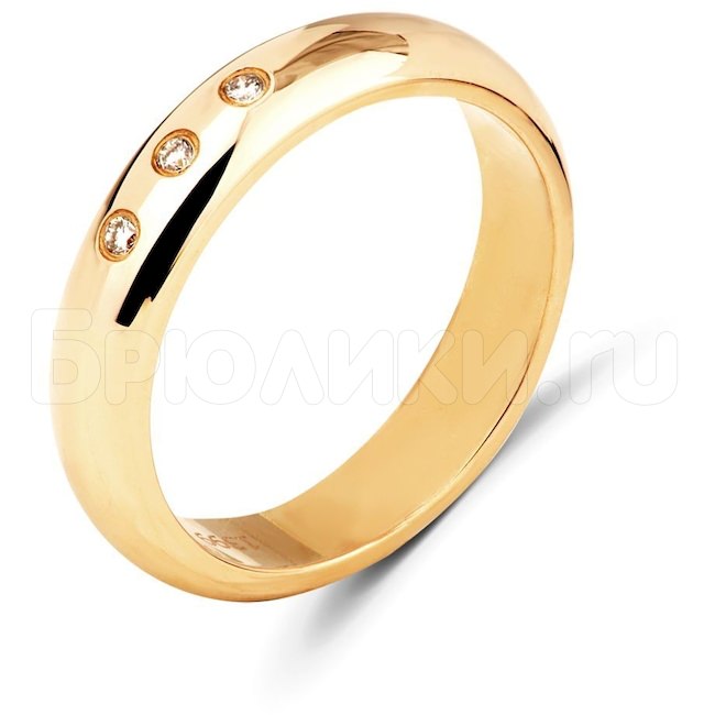 Обручальное кольцо с бриллиантами 53104